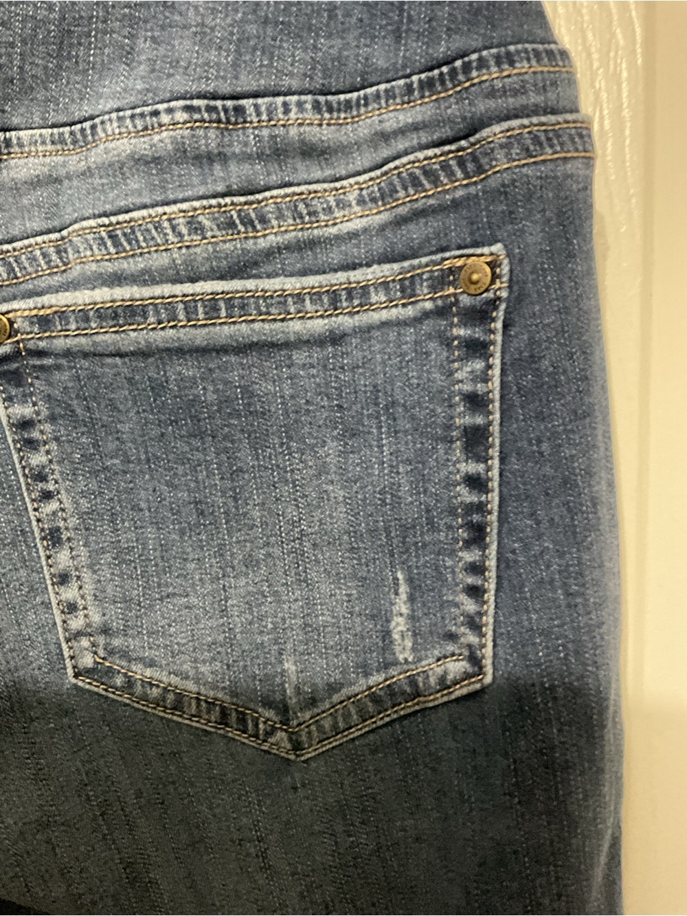 Kim Gravel pull on Stretch Mid-Rise Blue Women's Jeans - Picture 7 of 8